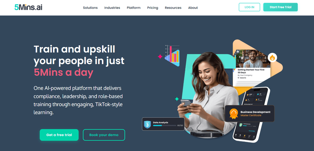 5mins.ai homepage.png