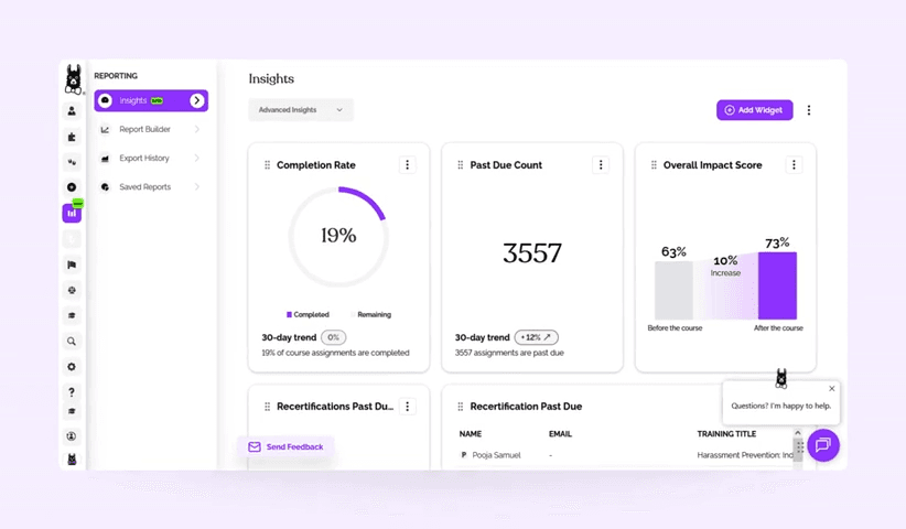 EasyLlama Report Dashboard.png