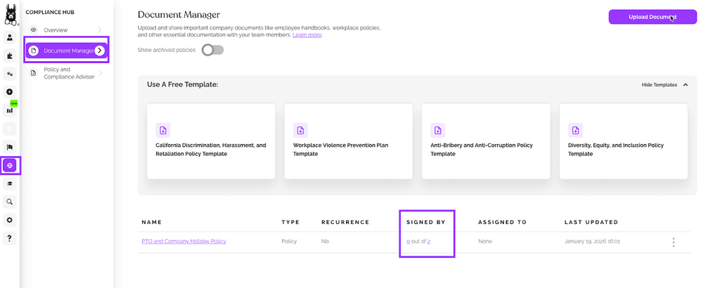 Easyllama dashboard compliance hub.png