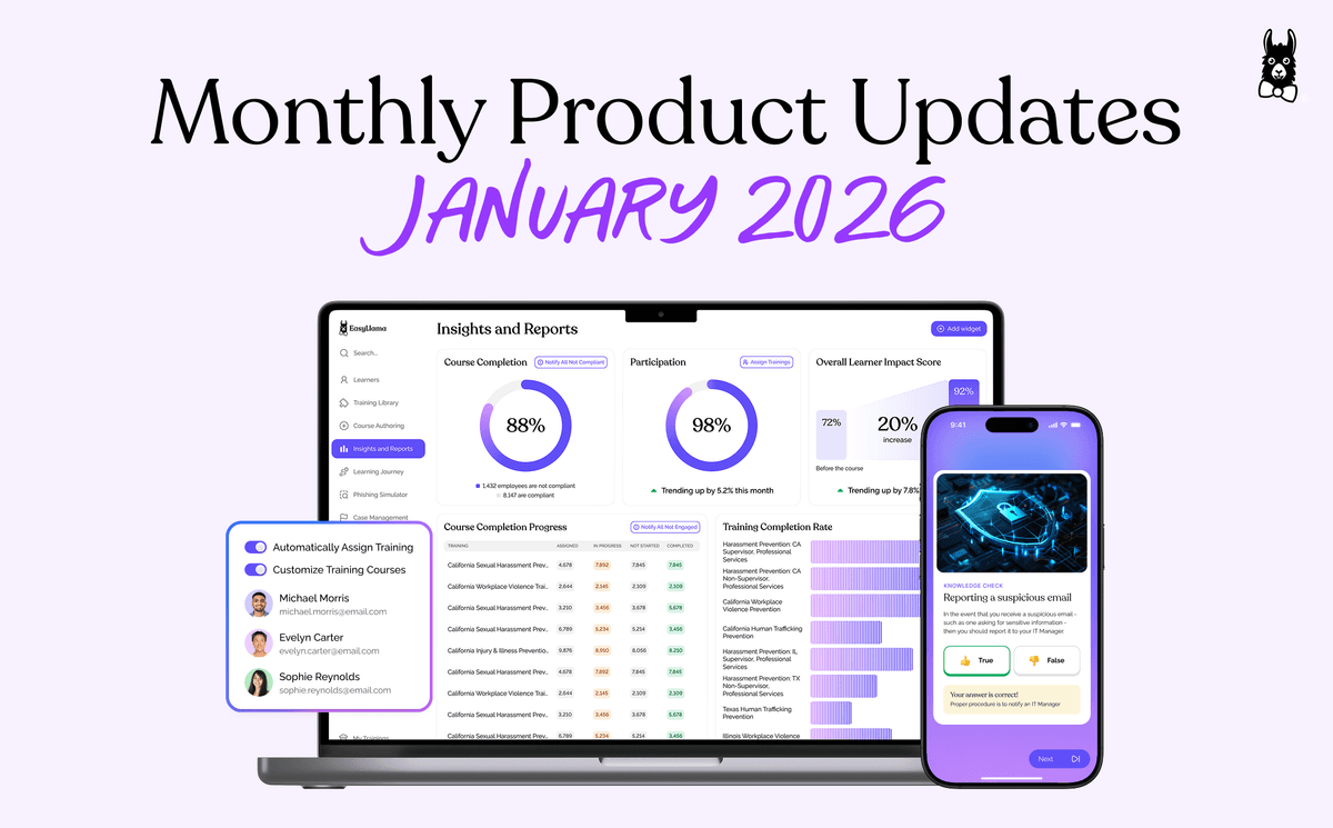 January 2026 Product Update: A Year of Customizable Training, Stronger Compliance and Risk Readiness