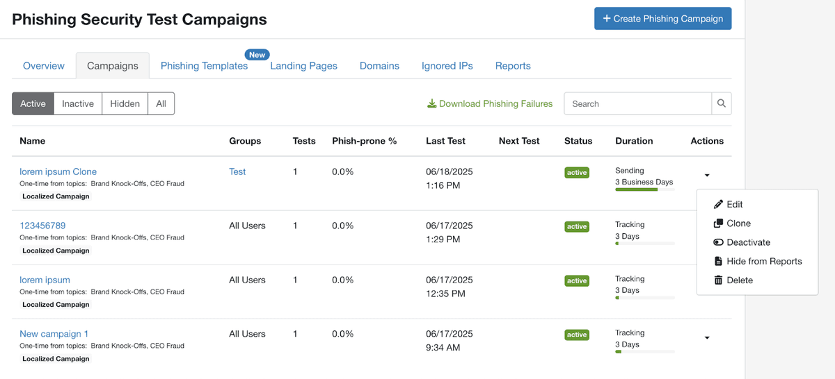 KnowBe4 phishing security test campaigns.png