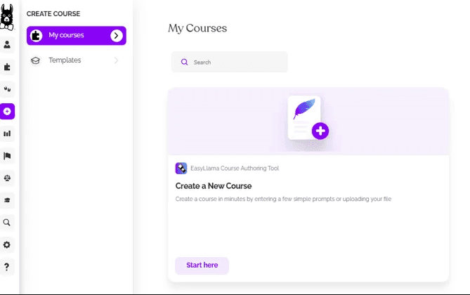 Easyllama dashboard create course.png