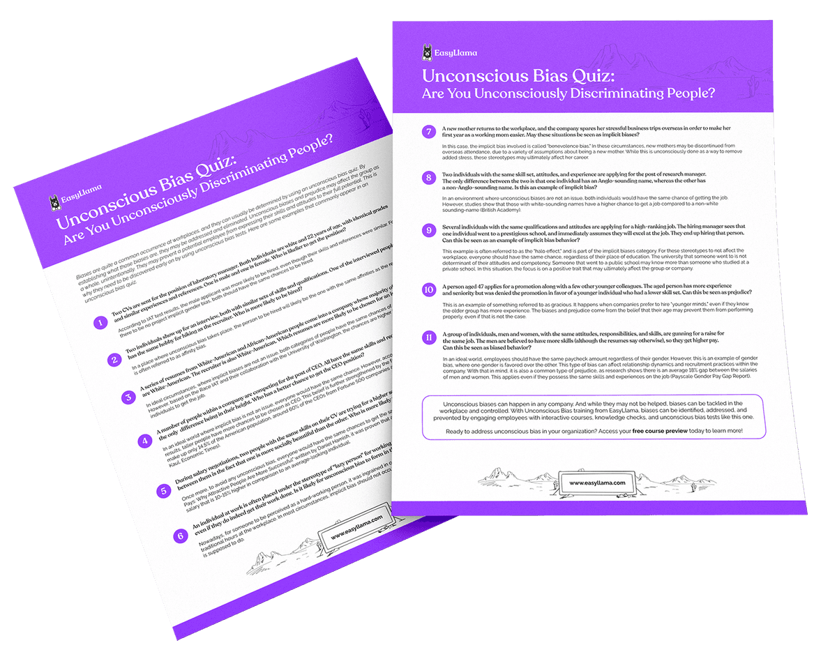 Unconscious Bias Quiz: Are You Unconsciously Discriminating People?