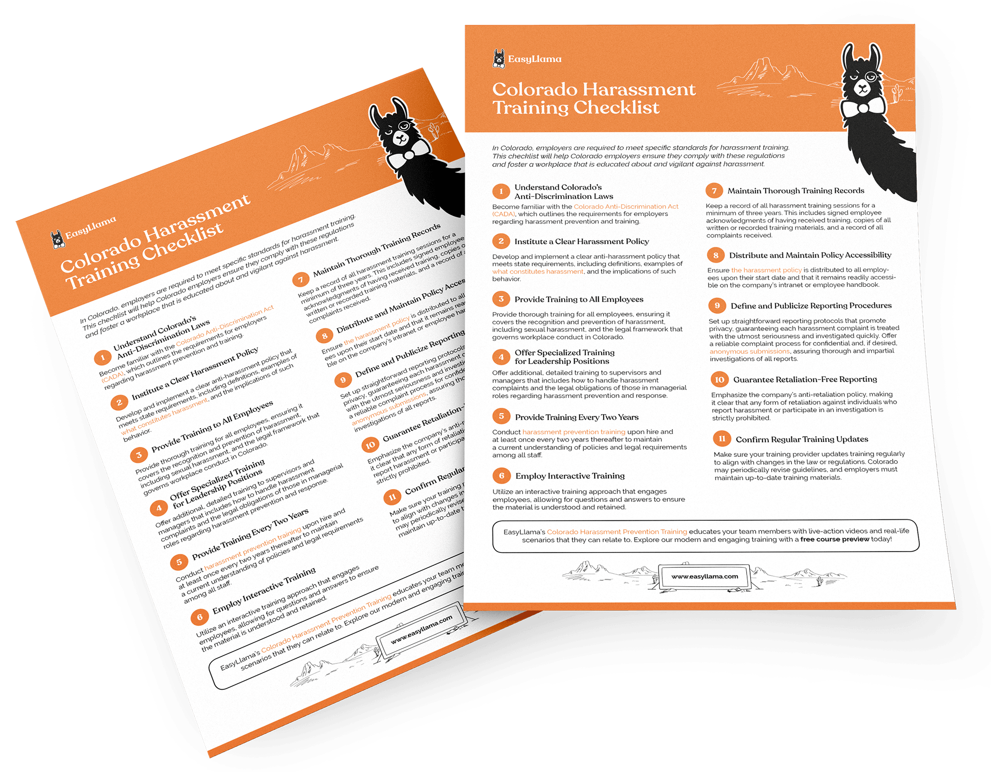 Colorado Harassment Training Checklist