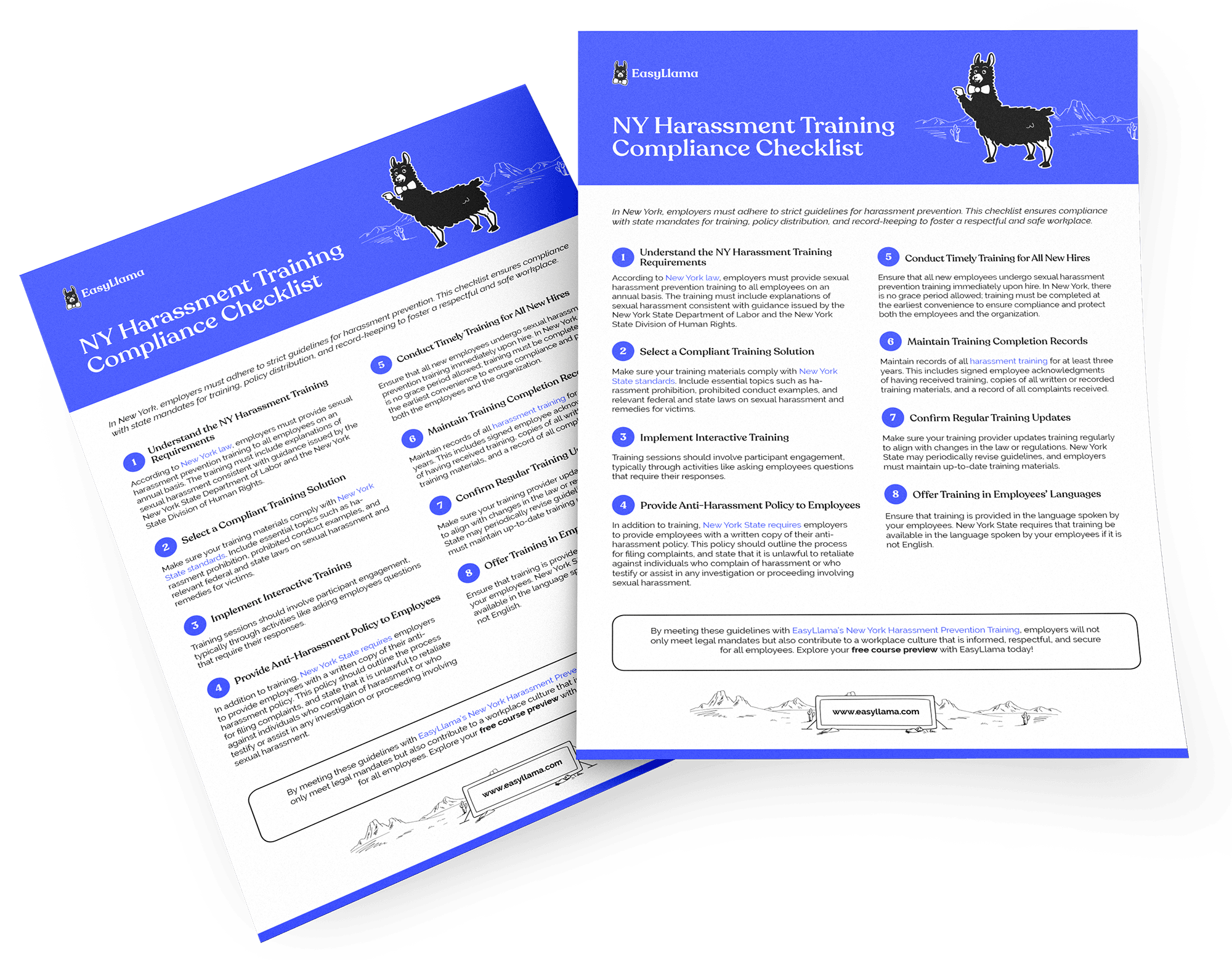 NY Harassment Training Compliance Checklist